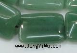 CAJ54 15.5 inches 22*30mm rectangle green aventurine jade beads wholesale