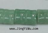 CAJ60 15.5 inches 18*25mm flat bamboo green aventurine jade beads