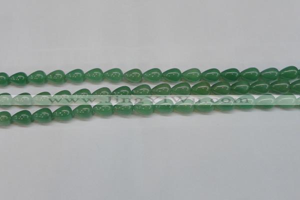 CAJ632 15.5 inches 10*14mm teardrop green aventurine beads