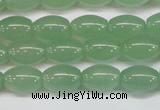 CAJ645 15.5 inches 8*12mm rice green aventurine beads