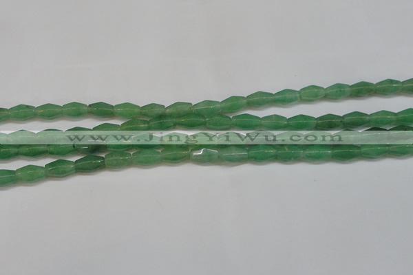 CAJ651 15.5 inches 8*12mm hexahedron green aventurine beads