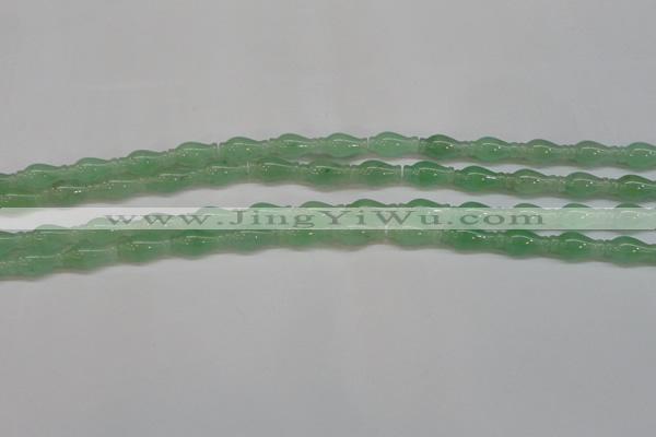 CAJ662 15.5 inches 7*14mm vase-shaped green aventurine beads