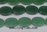 CAJ678 15.5 inches 10*14mm oval green aventurine beads