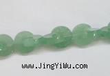 CAJ692 15.5 inches 3*10mm curved moon green aventurine beads
