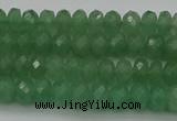 CAJ701 15.5 inches 4*6mm faceted rondelle green aventurine beads