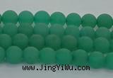 CAJ710 15.5 inches 4mm round matte green aventurine beads