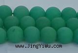 CAJ712 15.5 inches 8mm round matte green aventurine beads