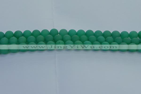 CAJ713 15.5 inches 10mm round matte green aventurine beads