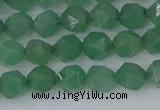 CAJ731 15.5 inches 6mm faceted nuggets green aventurine beads