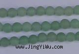 CAJ800 15.5 inches 4mm round matte green aventurine beads wholesale
