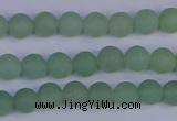 CAJ801 15.5 inches 6mm round matte green aventurine beads wholesale