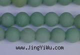 CAJ802 15.5 inches 8mm round matte green aventurine beads wholesale