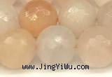 CAJ822 15 inches 10mm faceted round pink aventurine beads
