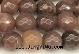 CAJ835 15 inches 6mm faceted round purple aventurine beads