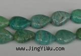 CAM1024 15.5 inches 10*13mm flat teardrop natural Russian amazonite beads