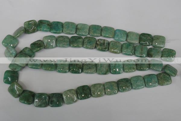 CAM1028 15.5 inches 16*16mm square natural Russian amazonite beads