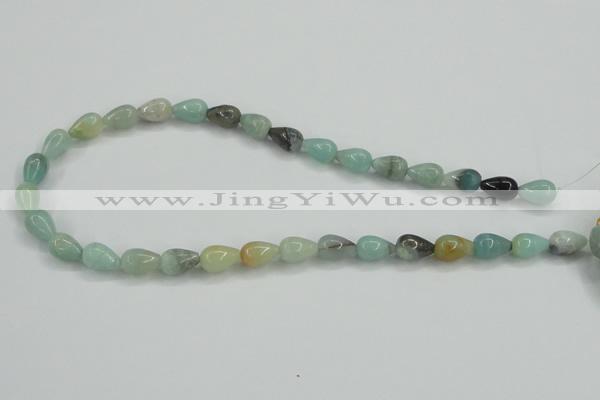 CAM114 15.5 inches 8*12mm teardrop amazonite gemstone beads