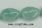 CAM117 15.5 inches 18*25mm flat teardrop amazonite gemstone beads