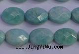 CAM1203 15.5 inches 10*14mm faceted oval Russian amazonite beads