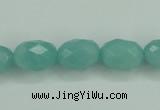 CAM140 15.5 inches 10*14mm faceted drum amazonite gemstone beads