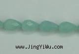 CAM141 15.5 inches 8*12mm faceted teardrop amazonite gemstone beads
