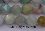 CAM1413 15.5 inches 10mm faceted nuggets amazonite gemstone beads