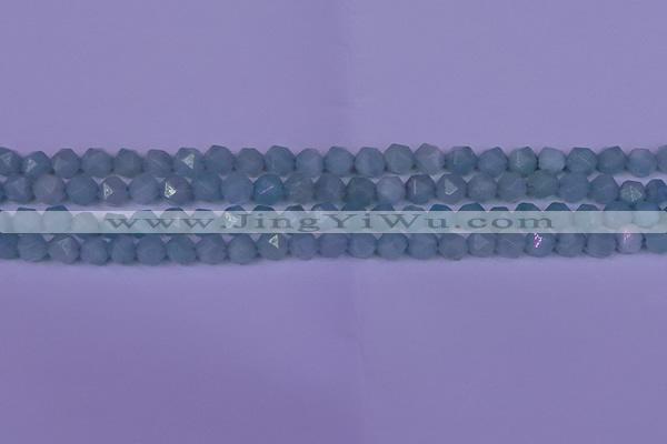 CAM1416 15.5 inches 6mm faceted nuggets Chinese amazonite beads
