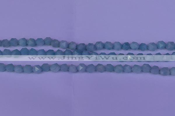 CAM1417 15.5 inches 8mm faceted nuggets Chinese amazonite beads
