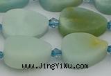 CAM1422 15.5 inches 13*18mm flat teardrop Chinese amazonite beads