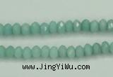 CAM143 15.5 inches 4*6mm faceted rondelle amazonite gemstone beads