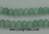 CAM144 15.5 inches 5*8mm faceted rondelle amazonite gemstone beads