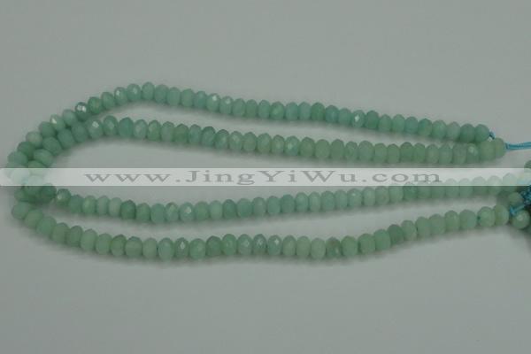 CAM144 15.5 inches 5*8mm faceted rondelle amazonite gemstone beads