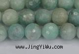 CAM1452 15.5 inches 8mm faceted round amazonite gemstone beads