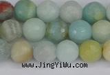 CAM1460 15.5 inches 8mm faceted round amazonite beads wholesale