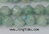 CAM1473 15.5 inches 8mm faceted nuggets Brazilian amazonite beads
