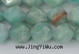 CAM1474 15.5 inches 10mm faceted nuggets Brazilian amazonite beads