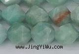 CAM1475 15.5 inches 12mm faceted nuggets Brazilian amazonite beads