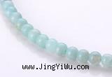 CAM15 16 inches 4mm round natural amazonite beads Wholesale
