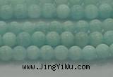 CAM1500 15.5 inches 4mm round natural peru amazonite beads