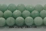 CAM1512 15.5 inches 8mm faceted round natural peru amazonite beads