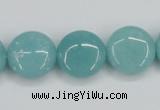 CAM152 15.5 inches 16mm flat round amazonite gemstone beads