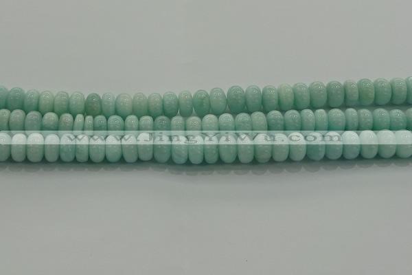 CAM1533 15.5 inches 6*10mm rondelle natural peru amazonite beads