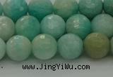 CAM1562 15.5 inches 8mm faceted round Russian amazonite beads