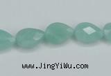 CAM157 15.5 inches 10*14mm faceted teardrop amazonite gemstone beads
