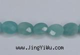 CAM158 15.5 inches 8*10mm faceted oval amazonite gemstone beads