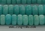 CAM1602 15.5 inches 5*8mm rondelle natural peru amazonite beads