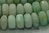 CAM1614 15.5 inches 8*12mm faceted rondelle peru amazonite beads