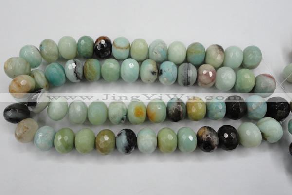 CAM175 15.5 inches 13*18mm faceted rondelle amazonite gemstone beads