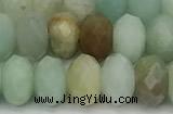 CAM1762 15 inches 6*8mm faceted rondelle amazonite beads
