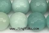 CAM1772 15 inches 10mm faceted round amazonite beads